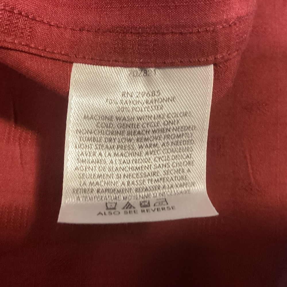 Pendleton Biscayne Men's Burgundy Short Sleeve Shirt size XL - Picture 7 of 10